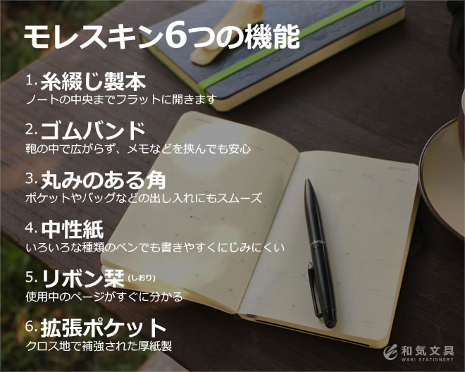 祝日シール付 2022年 手帳 モレスキン デイリー 1日1ページ ハード ポケット カラーカバー メール便送料無料 通販 文房具の和気文具