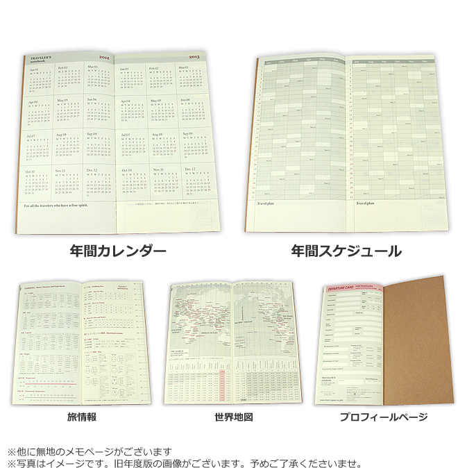 手帳 2023年】トラベラーズノート 月間ダイアリー リフィル[レフィル]【メール便送料無料】 スケジュール帳 2023年 ◇ 通販 文房具の和気文具